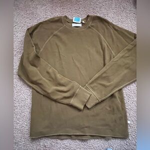 NWT waffle crew neck